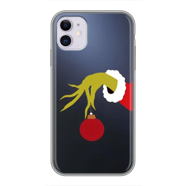 Чехол с принтом «Гринч с игрушкой» для iPhone 11