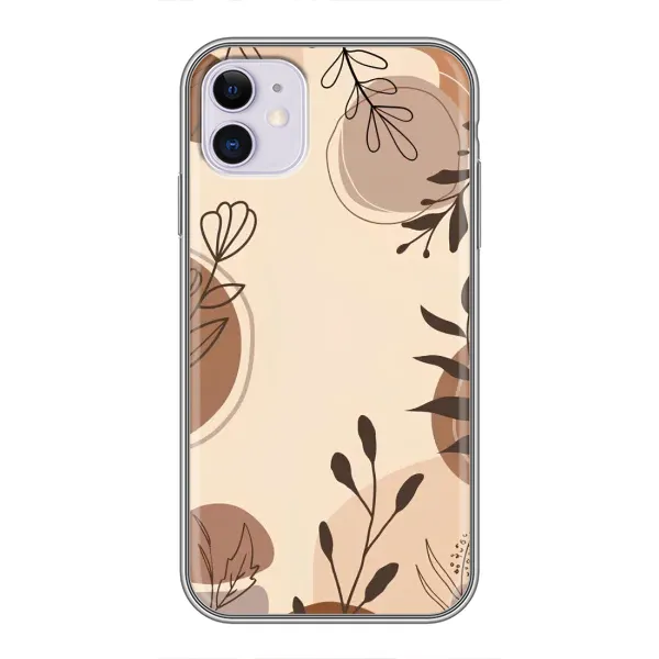 Чехол с принтом «Коричневые цветы» для iPhone 11 Чехол с принтом «Коричневые цветы» для iPhone 11