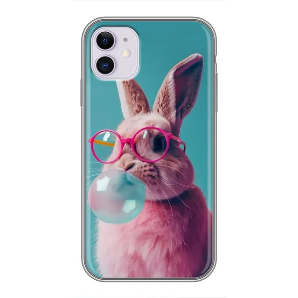 Чехол с принтом «Кролик в очках» для iPhone 11