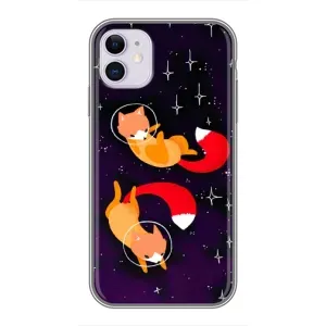 Чохли з картинкою Лисичка для iPhone 11 (VPrint) (Лисички космонавти)