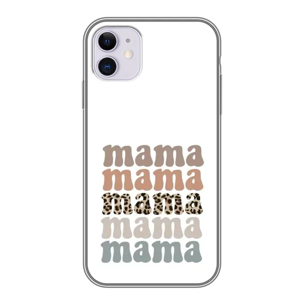 Чехол с принтом «Текстовый коллаж мама» для iPhone 11