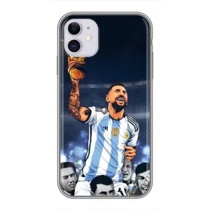 Чохли для iPhone 11 (Leo чемпіон) (AlphaPrint) (Мессі з кубком)