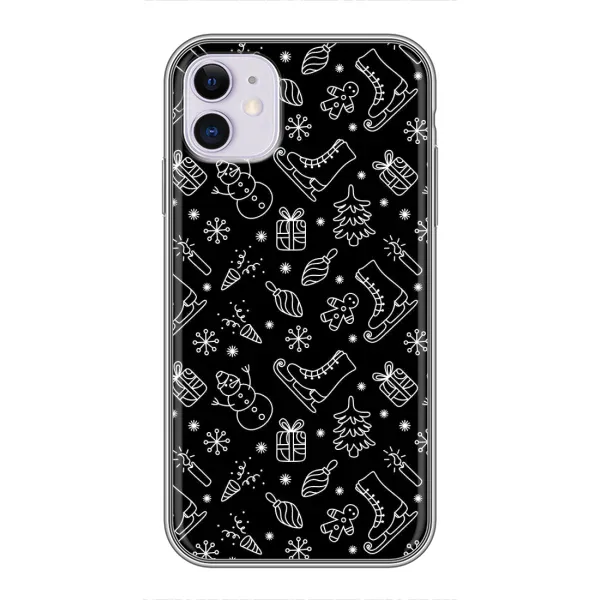 Чохол з принтом «Новорічний фон» для iPhone 11