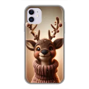 Яскравий чохол для iPhone 11 з Зимові Оленята (Олень в светрі)