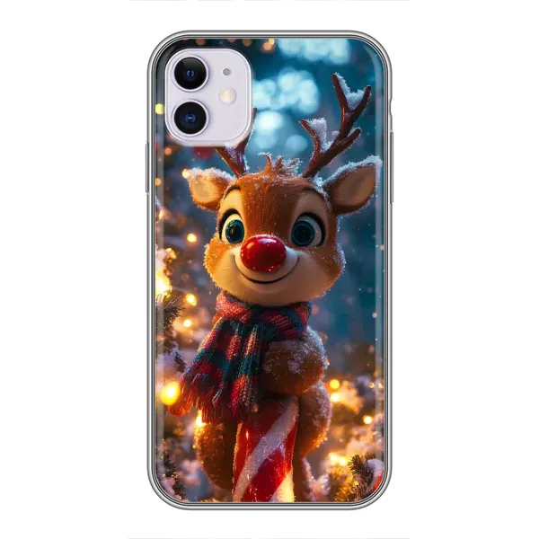 Чехол с принтом «Олень с шарфом» для iPhone 11