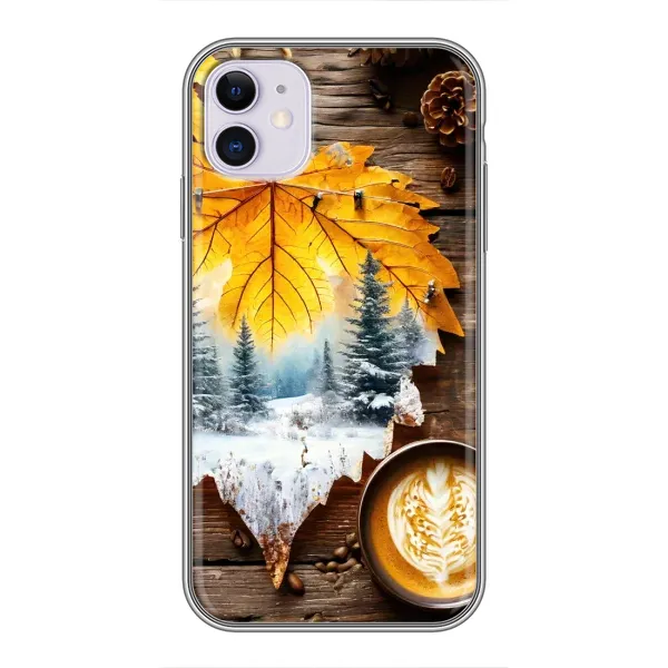 Чехол с принтом «Осенне-зимний кофе» для iPhone 11
