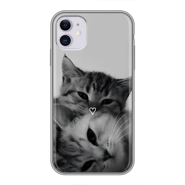 Чохол з принтом «Пара котів» для iPhone 11