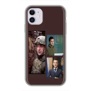 Чохол для iPhone 11 (AlphaPrint - с принтом Зеленського) (Президент)