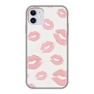 Чехол с розовым рисунком для iPhone 11 (Розовые губы)