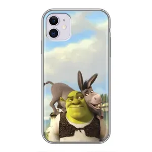 Чехол с мультфильмом Шрек на iPhone 11 (Шрек и Осел)