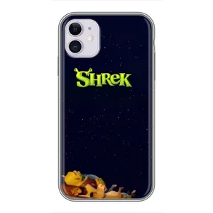 Чехол с мультфильмом Шрек на iPhone 11 (Отдыхающий Шрек)