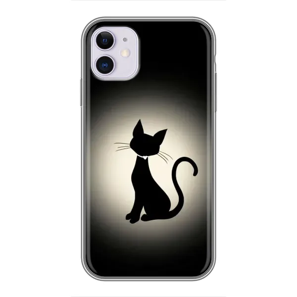 Чохол з принтом «Силует котика» для iPhone 11