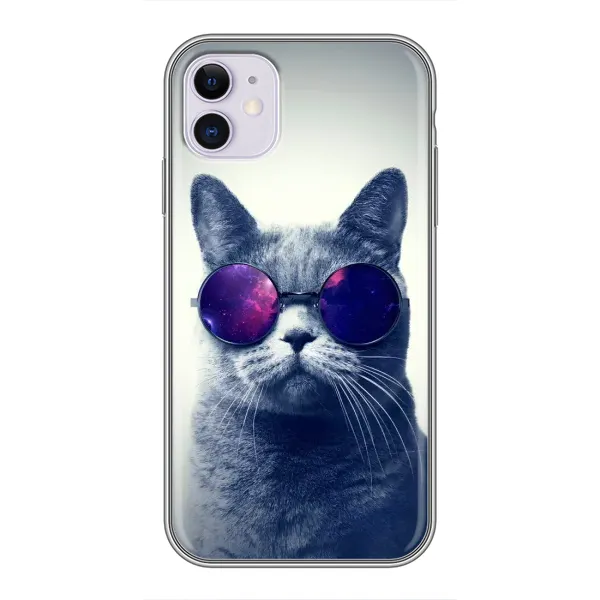 Чохол з принтом «Стильний кіт» для iPhone 11