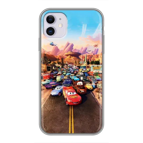 Чехол с принтом «Тачки на трассе» для iPhone 11