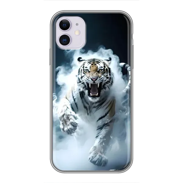 Чехол с принтом «Белый тигр в дыму» для iPhone 11 Чехол с принтом «Белый тигр в дыму» для iPhone 11