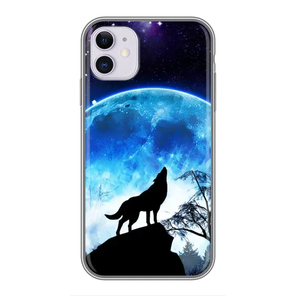 Чехол с принтом «Волк на луну» для iPhone 11 Чехол с принтом «Волк на луну» для iPhone 11