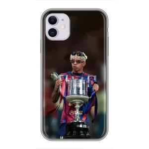 Чехол с футболистом Ламин Ямаль iPhone 11 (Ямаль с кубком)