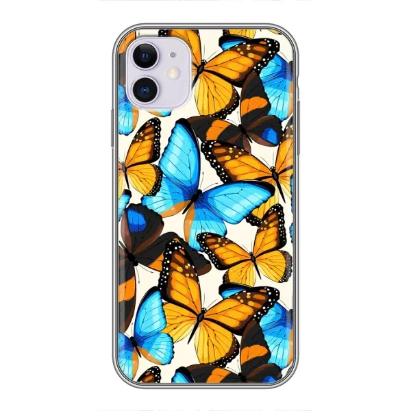 Чехол с принтом «Яркие бабочки» для iPhone 11
