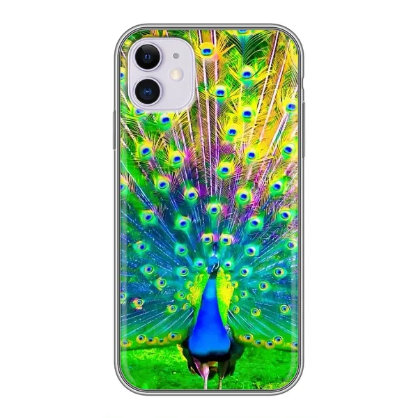 Чехол с принтом «Яркий Павлин» для iPhone 11