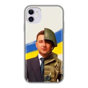 Чохол для iPhone 11 (AlphaPrint - с принтом Зеленського) (Зеленский солдат)