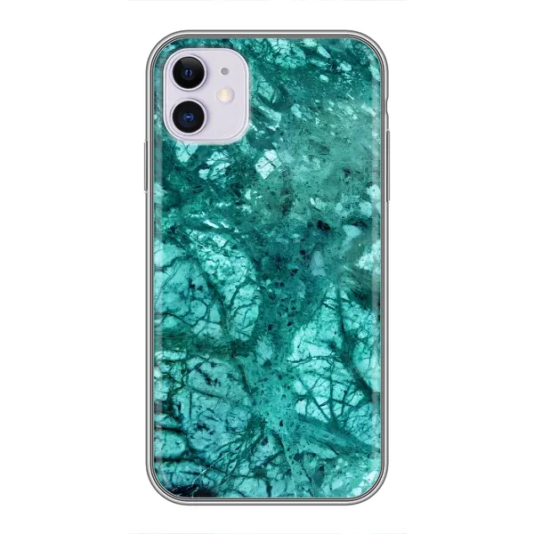Чехол с принтом «Зеленый мрамор» для iPhone 11