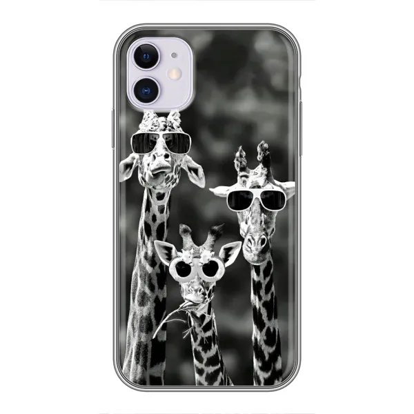 Чехол с принтом «Жирафы в очках» для iPhone 11