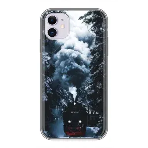 Новорічні, Святкові Чохли для iPhone 11 - 2024 год (Зимовий потяг)