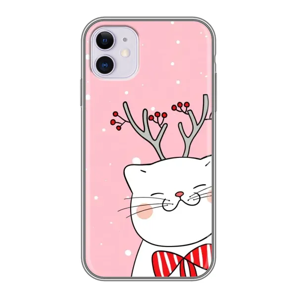 Чохол з принтом «Зимовий кіт» для iPhone 11
