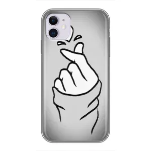 Чохол з принтом для iPhone 11 (AlphaPrint - Знак сердечка) (Значок Love)