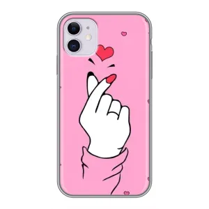 Чехол с принтом для iPhone 11 (AlphaPrint - Знак сердечка)