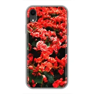 Чехлы с Цветами для iPhone Xr (VPrint) (Цветы красные)