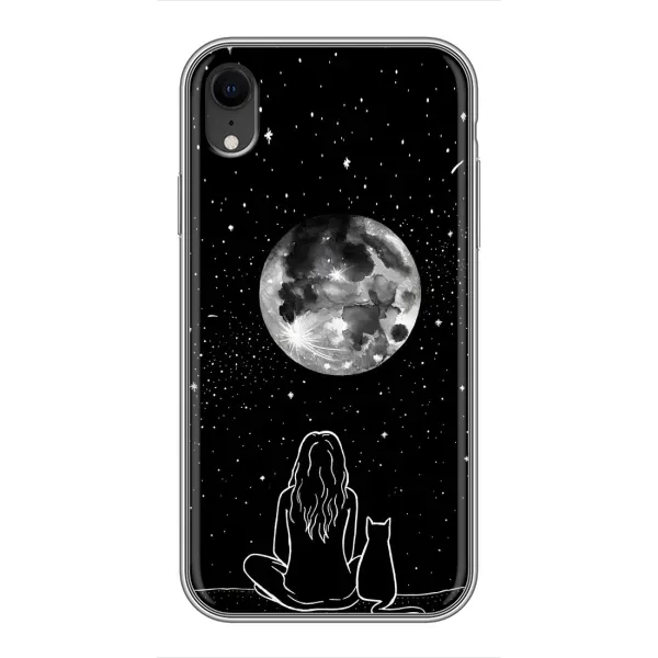 Чехол с принтом «Девушка с котом» для iPhone Xr