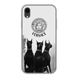Чехлы VERSACE для Айфон Хр (PREMIUMPrint) (Доберман Версаче)