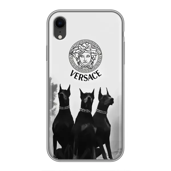 Чехол с принтом «Доберман Версаче» для iPhone Xr
