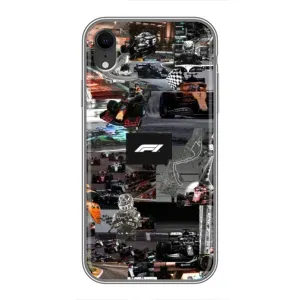 Чехол Формула1 на iPhone Xr (Гоночный коллаж Ф1)