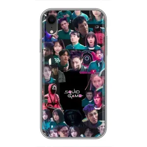 Чехол Гра в кальмара для iPhone Xr (Коллаж Игра кальмара)