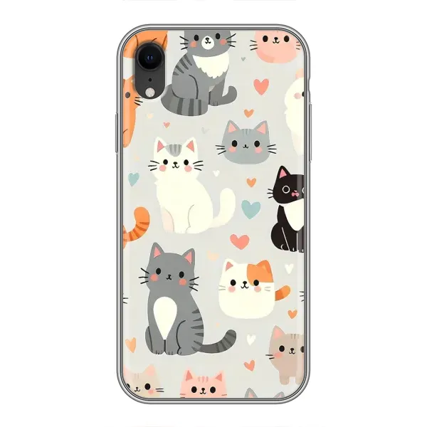 Чехол с принтом «Коллаж котов» для iPhone Xr