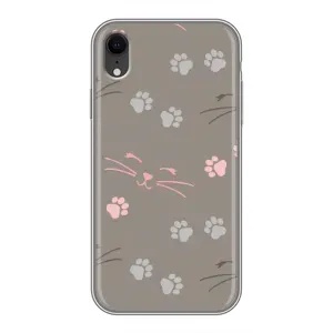 Чехол с рисунком кот на iPhone Xr (Лапы и усы)
