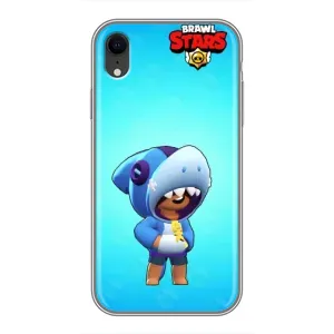 Чехол для iPhone Xr Бравл Старс (VPrint) (Леон акула)