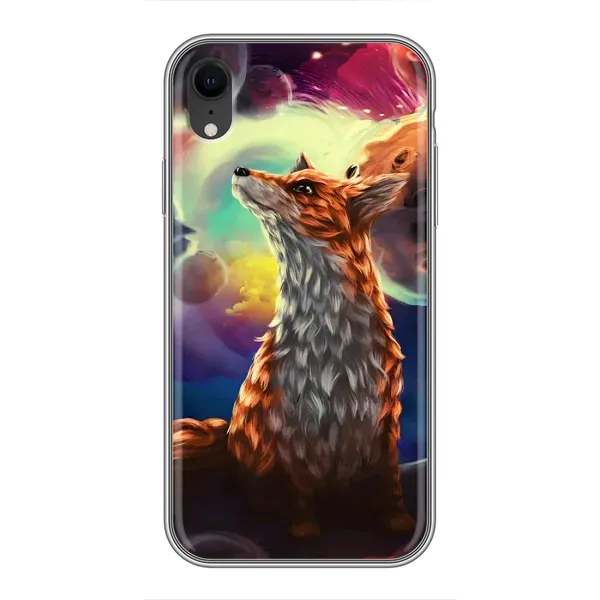 Чехол с принтом «Лисица в космосе» для iPhone Xr