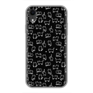 Чехол с принтом для iPhone Xr (AlphaPrint) Модные коты (Меленькие котики)