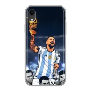 Чехлы для iPhone Xr (Leo чемпион) (AlphaPrint) (Месси с кубком)