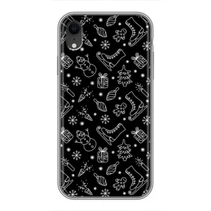 Новогодние, Праздничные Чехлы для iPhone Xr - 2024 год (Новогодний фон)
