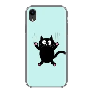 Чехол с принтом для iPhone Xr (AlphaPrint) Модные коты (Падающий кот)