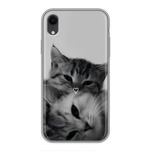 Чехол с рисунком кот на iPhone Xr (Пара котов)