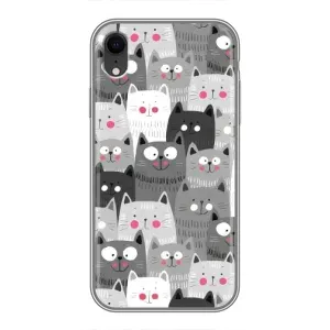Чехлы с Котиками для iPhone Xr (VPrint) (Рисованные котики)