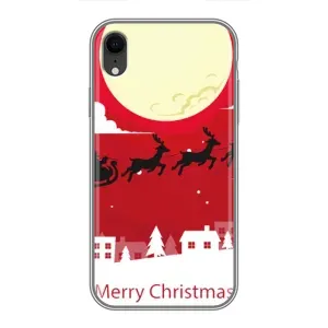 Рождественские Чехлы для iPhone Xr (VPrint) (Санта с оленями)