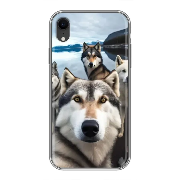 Чехол с принтом «Селфи ХАски» для iPhone Xr Чехол с принтом «Селфи ХАски» для iPhone Xr
