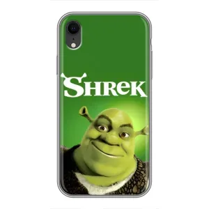 Чехол с мультфильмом Шрек на iPhone Xr (Улыбающийся Шрек)