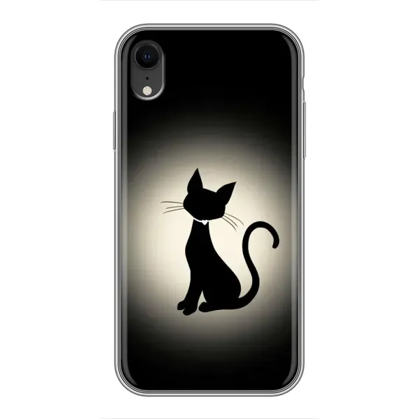 Чехол с принтом «Силуэт котика» для iPhone Xr